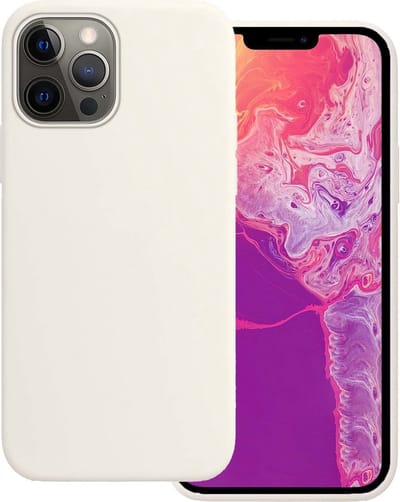 Hoesje Geschikt voor Apple iPhone 14 Pro - Sterk & Shockproof - Hoes Cover - Siliconen Case - Wit