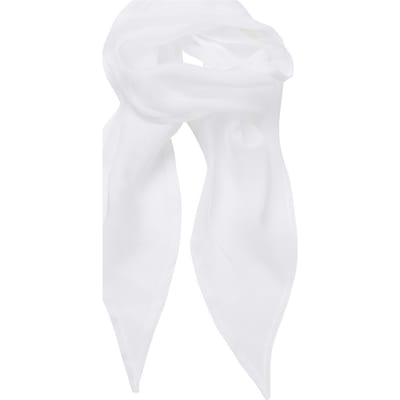 Premier Uniseks sjaal van chiffon in kleuren voor volwassenen (Wit)