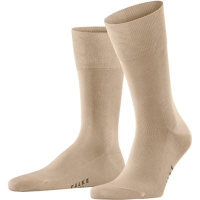 FALKE Tiago eenkleurig fil d'Ecosse katoen sokken heren beige - maat 41-42