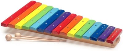 Houten xylofoon - Muziek speelgoed - Muziek maken - 15 regenboogkleuren noten - 850 gram