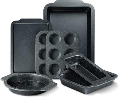 7-delige bakvormenset met antiaanbaklagen - Bakgerei voor cake, brood, muffins en meer