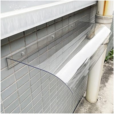 Raamluifel Deurluifel - Regenhoes Overkapping - Bescherming tegen Weer - Onbreekbaar Polycarbonaat - 50x300cm - Transparant