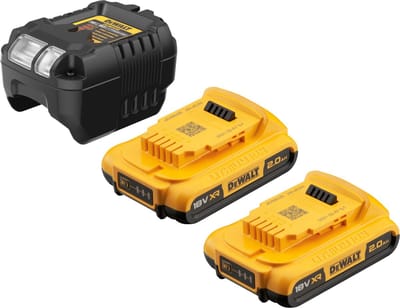 DeWalt DCB 1102 D2 accu-starterset 18 V met 2x accu 2,0 Ah + DCB 1102 oplader