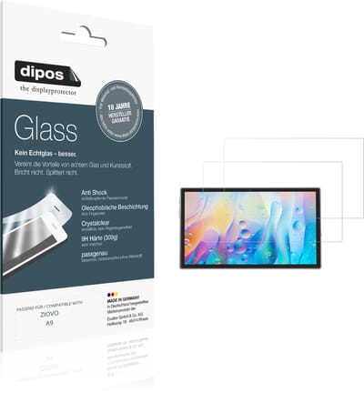 dipos – 2x Pantserfolie geschikt voor ZIOVO A9 | 9H Screenprotector