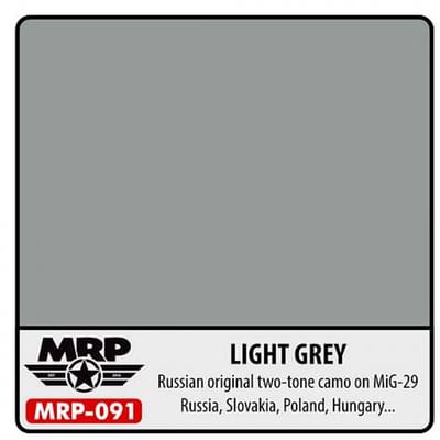 Mr. Paint MRP-091 - Light Gray (Mig29 two tone camo) – 30 ml verf voor Airbrush & Detailwerk