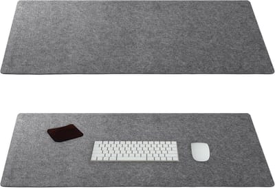 Grote Grijze Vilt Bureau Mat 90 x 40 cm - Antislip Bureauonderlegger voor Laptop en Toetsenbord, Ideaal voor Kantoor en Thuisgebruik