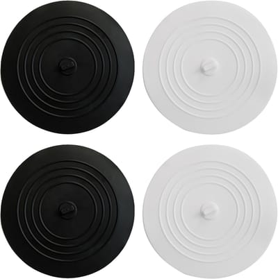 4 Stuks Silicone Badstopper, Universele Afvoerplug voor Badkuip, Douche en Wastafel, Waterdicht en Duurzaam