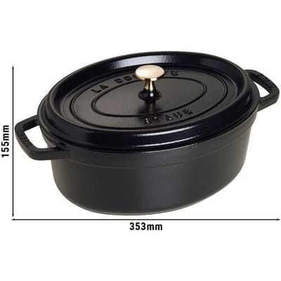 STAUB LA COCOTTE - Kookpot - Ovaal - 290mm - Gietijzer - Zwart