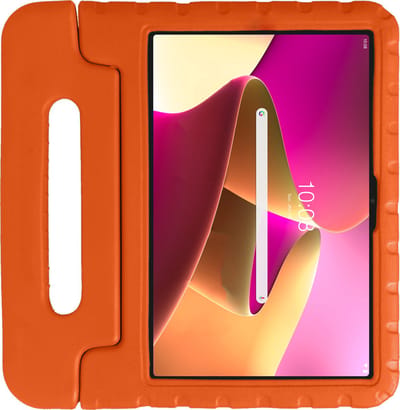 Hoes - Geschikt voor Lenovo Tab M10 Plus (3e / 3rd Generatie) - Kinderhoes Shockproof Bumper - Kidsproof Case - Tablet Hoesje - Kinder Hoesje Cover - Oranje