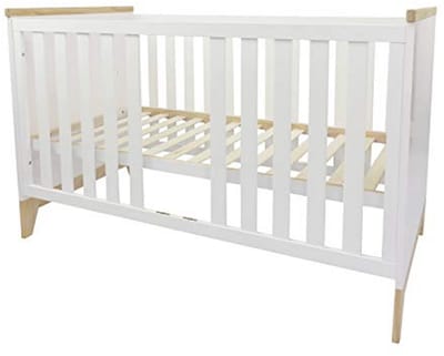 Hoogteverstelbaar Babybedje 140x70 cm - Houten Crib in Wit met Scandinavisch Design