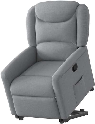 Comfortabele Relaxstoel - Opstahulp Stoel - Ontspannen Thuis - Elektrische Opstahulp - 78x95x100cm - Lichtgrijs