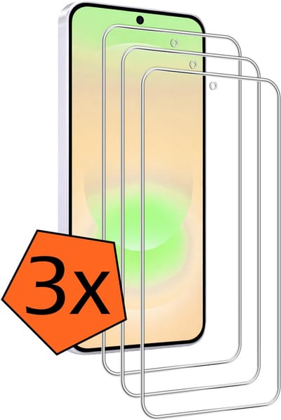 Screenprotector - 3 Stuks - Geschikt voor Samsung Galaxy A37 - Extra Sterk - Gehard Glas - Beschermglas - Tempered Glass - Screen Protector