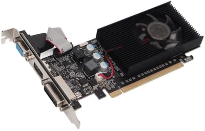 Allecto - GT610 Grafische Kaart - 2GB DDR3 Videokaart - Low Profile - PCI Express 2.0 - 2560x1600 Resolutie - Geschikt voor Gaming - Compacte Formaat