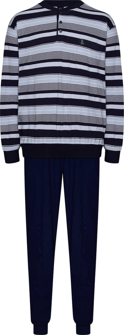 Robson Heren Pyjamaset - Classic Stripes - Katoen - Maat 50