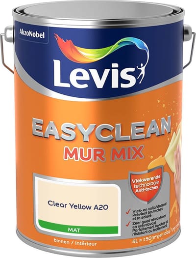 Levis - Easyclean Mur Mat Mix - Clear Yellow A20 - Mengverf - 5 L