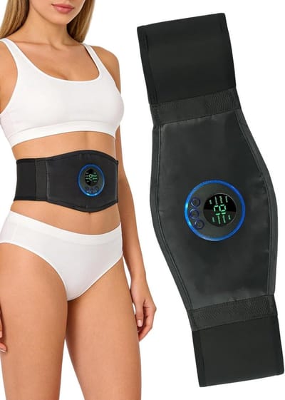 Buikspierstimulator Riem - Gordel Trainer - Spierversteviging - Gerichte Core Activering - 120 x 15 cm - Zwart