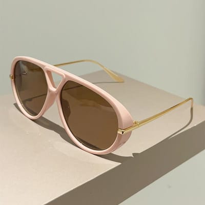 Nieuwe Oversized Pilot Zonnebril Vintage Dubbele Brug Zonnebril Dames Trendy Luxe Bril Merk Design Buitenschaduwen Glas 1PC