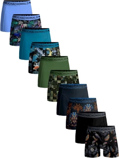 Muchachomalo Boxershort heren – 10 Pack – 95% Katoen – Heren Ondergoed – Kleding – Stevig Ondergoed – Onderbroeken Heren
