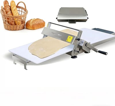 Handmatige Deegplaat - Gebak Laminator - Ambachtelijk Bakken - Instelbare Dikte - 0-27mm - Zilver