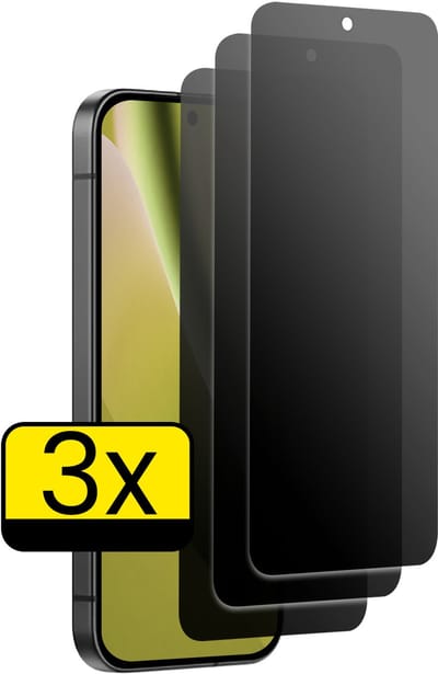 Screenprotector - Geschikt voor Google Pixel 10a - 3 Stuks - Privacy Filter - Beschermglas - Gehard Glas - Tempered Glass - Screen Protector