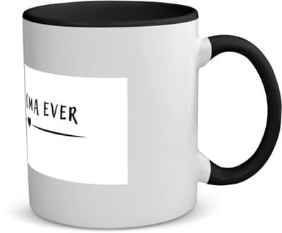 Akyol - beste oma ever koffiemok - theemok - zwart - Oma - grandma - leuk cadeau voor je oma - 350 ML inhoud