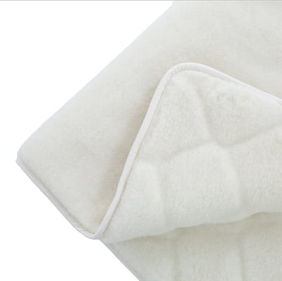 Wollen Deken 100% Wol Merino & Kameel Blend - OnceDoce® 450 g/m² Heerlijk Zacht Ademend en Warm – Vista White - Wasbaar - 220x200cm