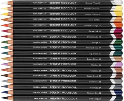 Derwent Procolour Professionele kleurpotloden set - 12 stuks