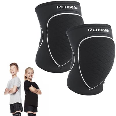 Kniebeschermers voor Kinderen - Bescherming voor Volleybal en Handbal, Comfortabel en Duurzaam, Zwart, Maat L