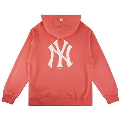 MLB New York Yankees Sweat à capuche avec grand logo Unisexe Orange 31HD01041-50O M red