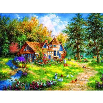 Diamond Painting Kruissteek Volledige Ronde Strass Diamant Borduurwerk Decor Sticker 20X30CM blue