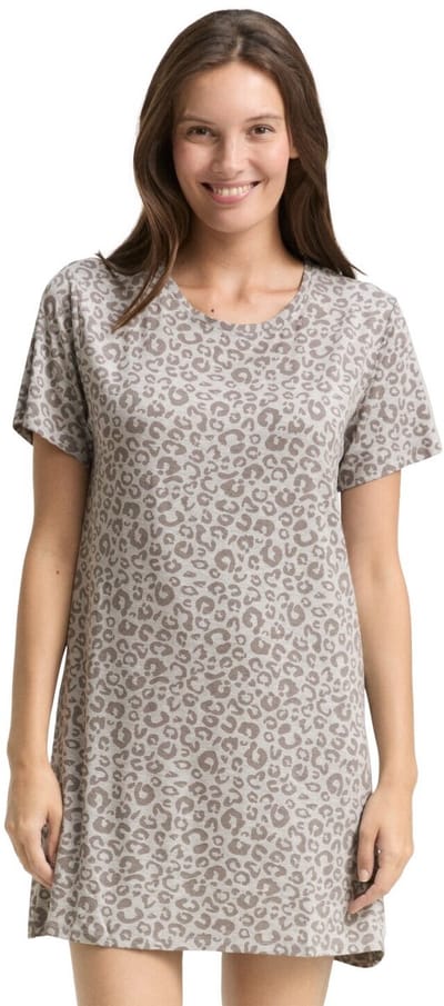 Tom Tailor - Nachthemd met leoprint - Maat XL/42 - grey-medium-allover