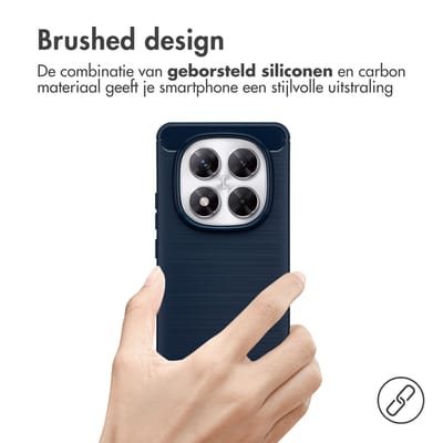 imoshion Hoesje - Geschikt voor Xiaomi Poco X7 - Brushed Backcover - Donkerblauw