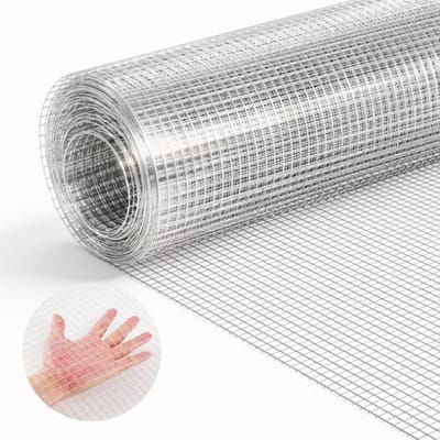 VEVOR Fijnmazig Draadgaas 0,4x6 m, Draadgaas Φ0,5 mm, 6,3x6,3 mm Maaswijdte, Thermisch Verzinkt, Draadgaasrol, Volièregaas, Konijnengaas, Kippengaas, Hazengaas, voor Pluimveekooien