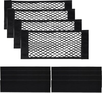 Famanu - Auto kofferbaknet set van 4 elastische opbergnetten 40 x 25 cm