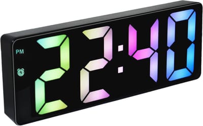 Digitale wekker met LED-scherm en spraakbediening voor thuiskantoor