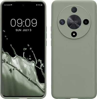 kwmobile telefoonhoesje geschikt voor HONOR Magic6 Lite / X9b - Hoesje voor smartphone - Precisie camera uitsnede - In grijsgroen