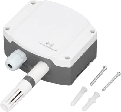 Nauwkeurige wandmontage temperatuur- en vochtigheidsmeter met analoge 0-10V sensor voor binnengebruik