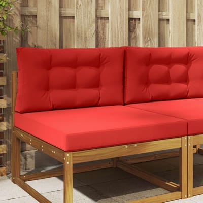vidaXL - Buitenbankkussen - Polyester - Rood - 80 - x - 80 - cm