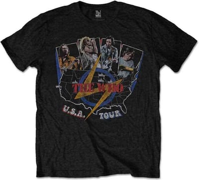 The Who - USA Tour Vintage Heren T-shirt - M - Zwart