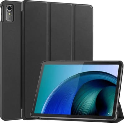 Hoesje - Geschikt voor Lenovo Tab M10 5G - Dun & Stevig - Hardcover Book Case - Trifold Bookcase Hoes - Hard Cover - Tablethoes - Zwart