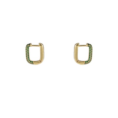 Go Dutch Label Oorringen Ovaal Hoop Groen