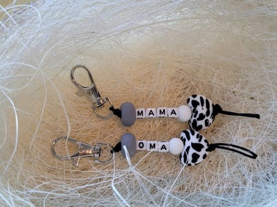 Sleutelhanger Zebra Hartje Set