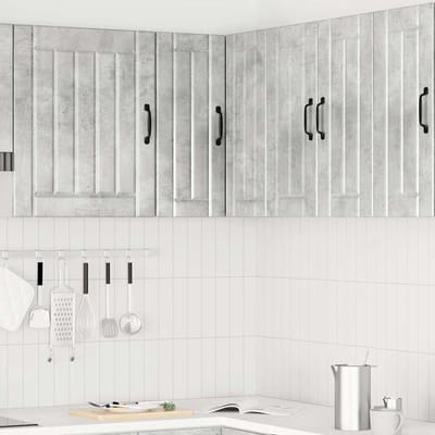 vidaXL - Keukenwandhoekkast - Lucca - bewerkt - hout - betongrijs