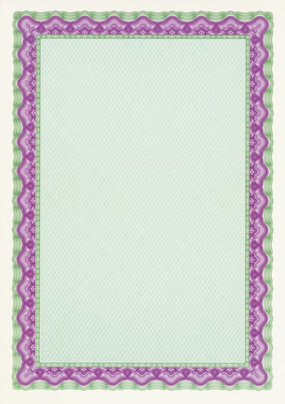 Decadry - Certificaat / Diplomapapier A4 Turquoise Paars - 25 vel