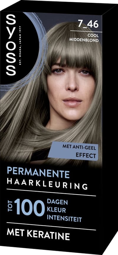 SYOSS Permanent Coloration 7-46 - Haarverf - Permanente Haarkleuring - Middenblond – Grijsdekking – Vermindert Haarbreuk - 1 Stuk
