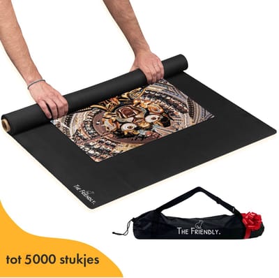 The Friendly Puzzelmat 5000 stukjes voor Legpuzzel - Puzzelmatten & Accessoires - Puzzelrolmat - Grote puzzelmat oprolbaar - Puzzel opbergsysteem - Puzzelmat XXL - 120x170cm