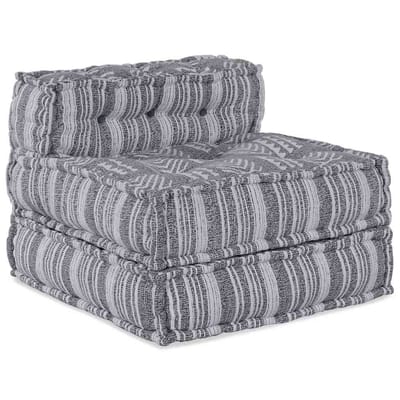 vidaXL Modulair Sofabet Stof Grijze Print 70 x 70 x 56 cm