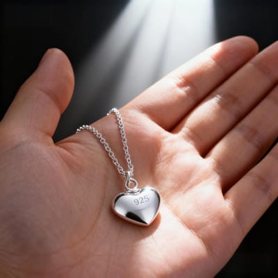 Koper Massief Romantisch hart Ketting Voor Vrouwen Bruiloft Modefeest bruiloft accessoires Sieraden Verjaardagscadeaus 60cm  24inch white