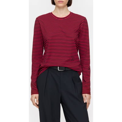 Closed Longsleeve Striped T-shirts Chili Pepper Red Größe: XS | Longsleeves Outlet | Damen | Rot