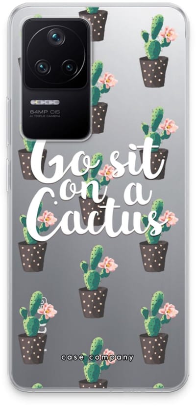 Case Company® - Hoesje geschikt voor Xiaomi Poco F4 hoesje - Cactus quote - Soft Cover Telefoonhoesje - Bescherming aan alle Kanten en Schermrand